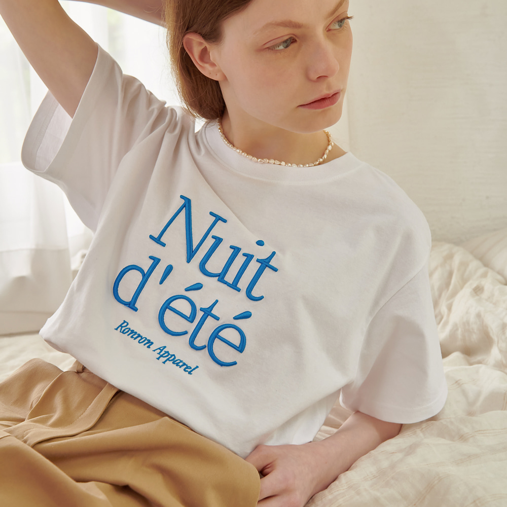 NUIT D ETE T SHIRT WHITE BLUE [05/20 예약배송]