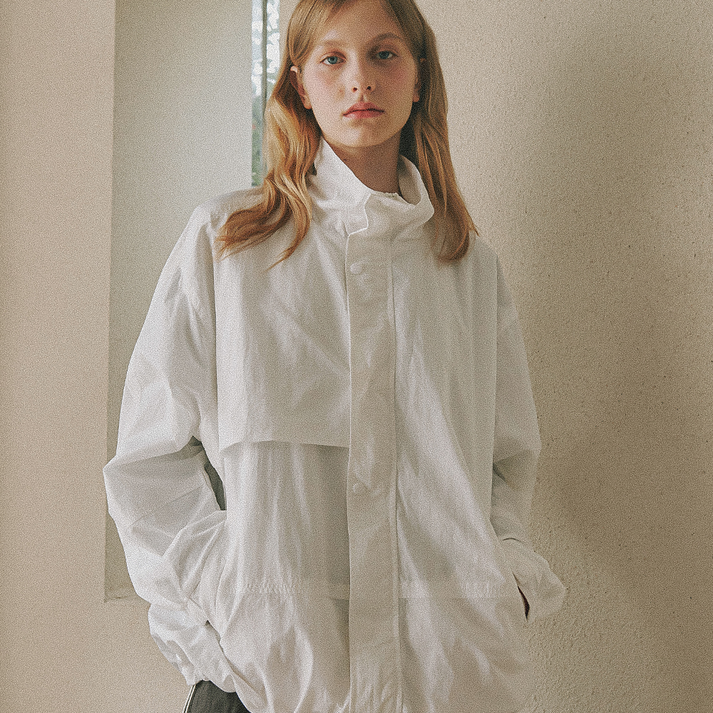 TRENCH WIND JACKET WHITE
