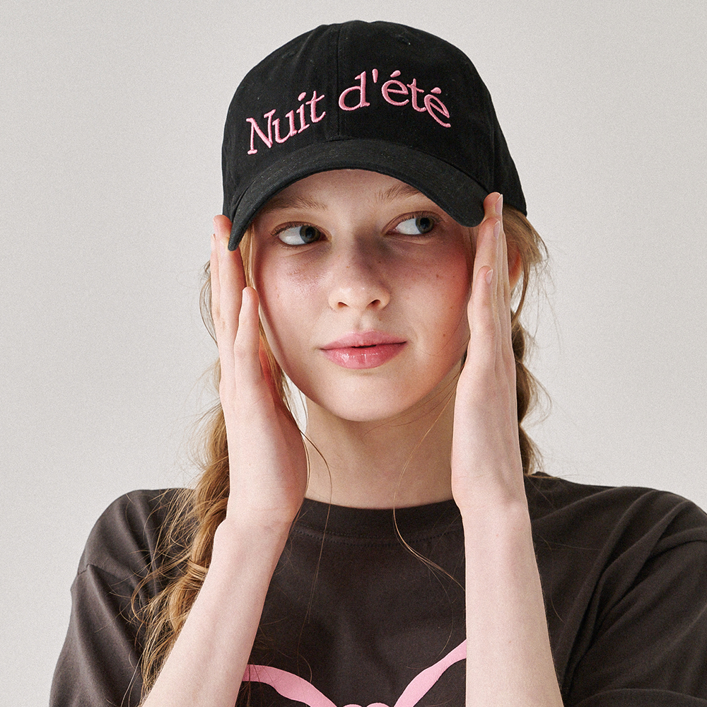 NUIT D ETE BALL CAP BLACK PINK